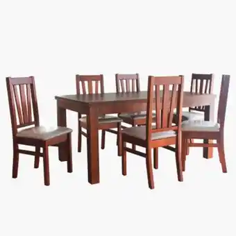Juego comedor verona 6 sillas chocolate