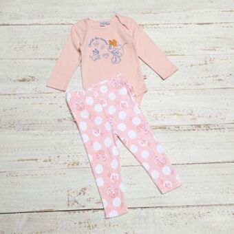 Falabella Minnie conjunto body más patitas bebé niña 2 piezas algodón oferta
