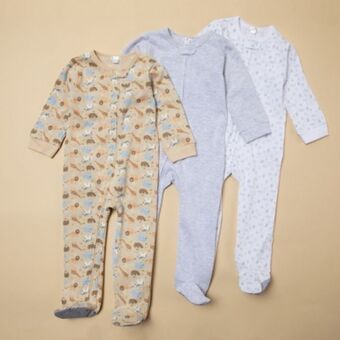 Falabella Yamp pijama bebé niño pack de 3 unidades algodón afranelado oferta