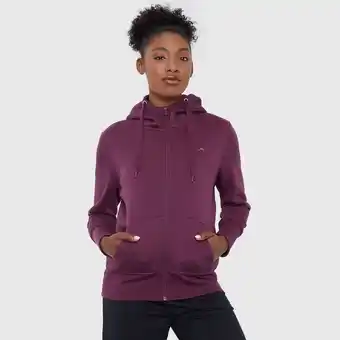 Corona Polerón mujer deportivo algodón full zipper burdeo oferta