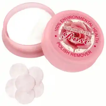 36 pads toallitas removedor de esmalte rosas