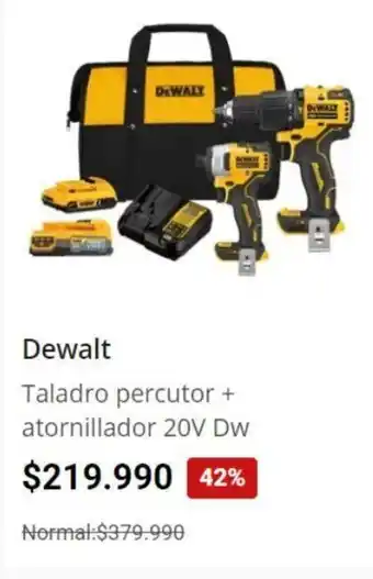 Easy Taladro percutor + atornillador 20V Dewalt oferta
