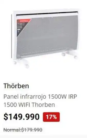Panel infrarrojo 1500W IRP 1500 WIFI Thörben