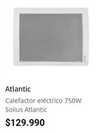 Easy Calefactor eléctrico 750W Solius Atlantic oferta