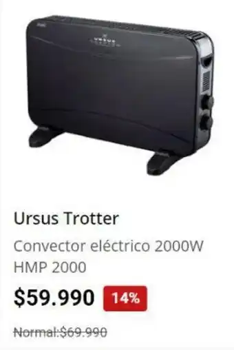 Convector eléctrico 2000W HMP 2000 Ursus Trotter