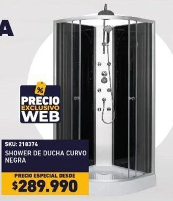 Construmart SHOWER DE DUCHA CURVO NEGRA oferta