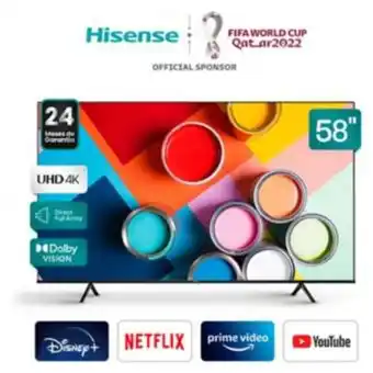 Linio Smart tv led televisor 58 a6h uhd oferta