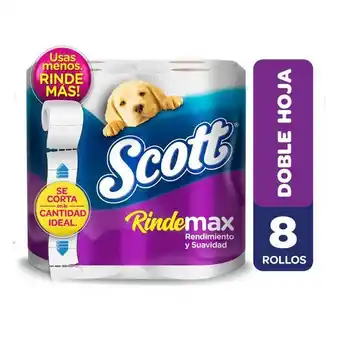 Unimarc Papel higiénico scott rindemax doble hoja 8 rollos de 22 m oferta