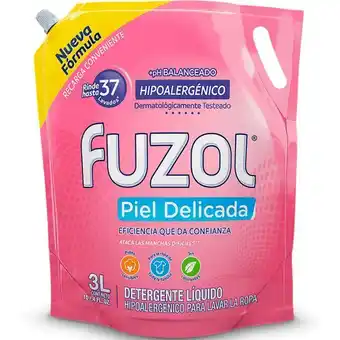 Santa Isabel Detergente líquido hipoalergénico fuzol doypack 3 l oferta