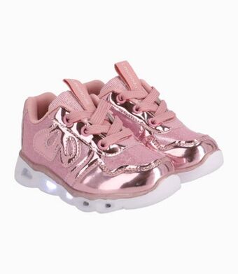 Limonada Zapatilla bebé niña con luces rosado oferta