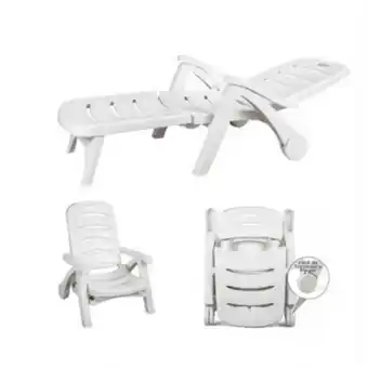 Reposera plastica blanca bighouse mimbral