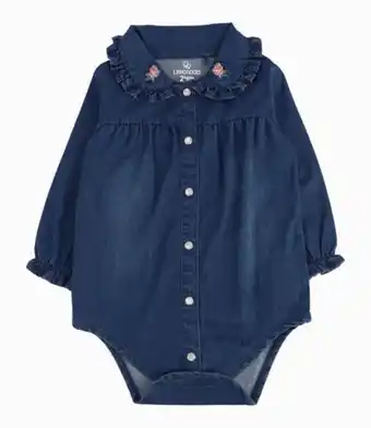 Limonada Body bebé niña con bordado denim azul oferta