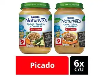 Picado nestlé® naturnes® carne, quínoa, zapallito y verduras 215g x12 frascos