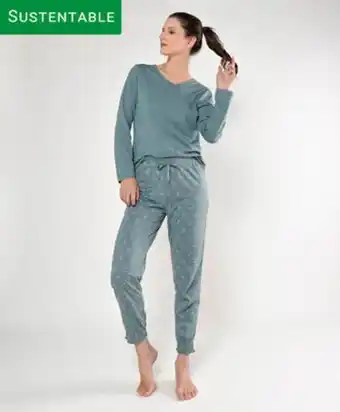 Pijama mujer floreado 2 piezas