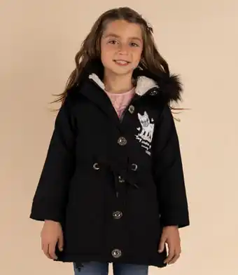 Limonada Abrigo niña con gorro negro oferta