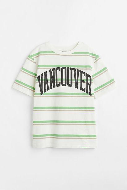 H&M Polera estampada con motivo oferta