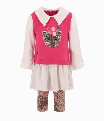 Limonada Conjunto bebé niña con leopardo frutilla oferta