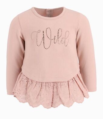 Limonada Polera bebé niña con vuelos beige oferta