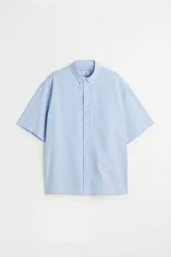 H&M Camisa oxford de manga corta oversized fit oferta