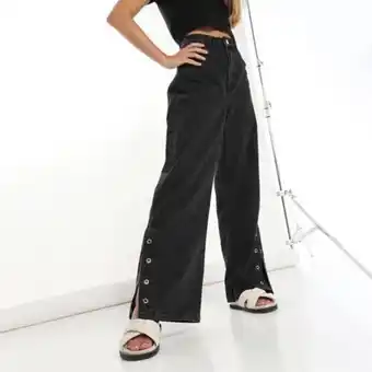 Dahla jeans wide leg tiro alto mujer