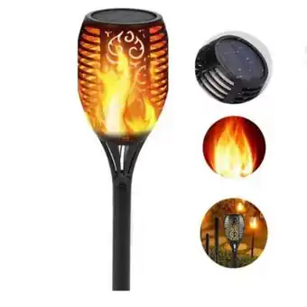 Linio Antorcha solar efecto fuego led estaca solar llama 60cm oferta