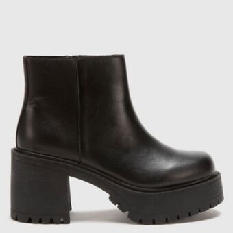 Falabella Botin mujer cuero negro americanino oferta