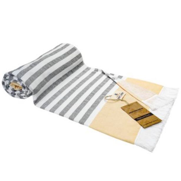 Linio Toalla de playa peshtemal amarillo algodón oferta