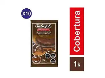 Ripley Pack 10 - ambrosoli cobertura pasteleria choc 1kg oferta