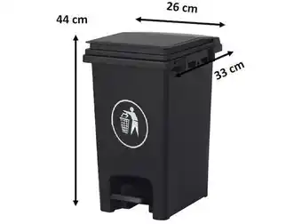 Ripley Basurero contenedor de basura 20 litros con pedal gris oferta
