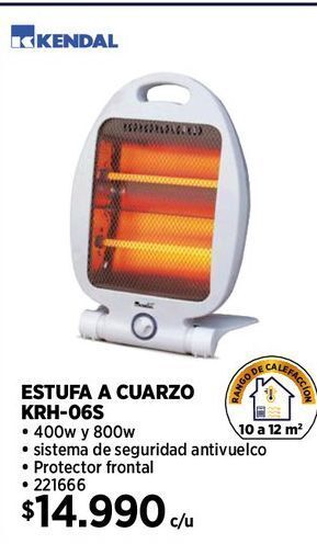 Construmart Estufa a cuarzo kendal oferta