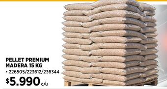 Construmart Pellet premium madera 15kg oferta