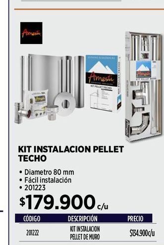 Construmart Kit instalación pellet techo oferta