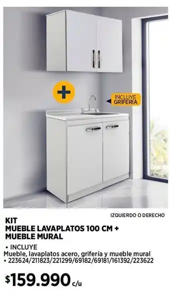 Construmart Kit muebles lavaplatos + mueble mural oferta