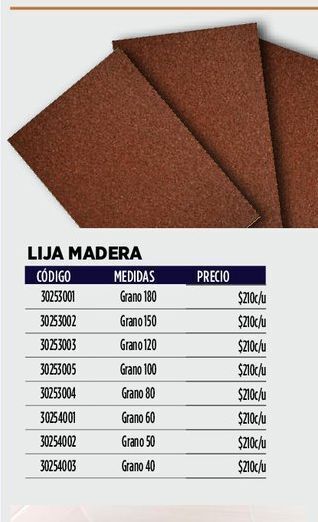 Construmart Lija madera oferta