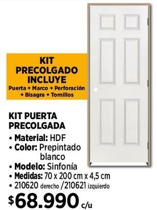 Construmart Kit puerta precolgada oferta