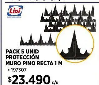 Construmart Pack 5un protección muro pino recta oferta
