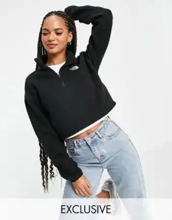 Asos The north face sherpa cropped fleece in black exclusive at asos oferta