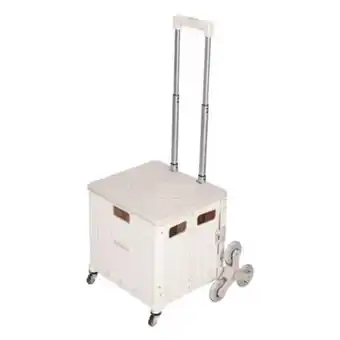 Linio Carro de compras plegable 65 lt ( carrito de feria)-blanco oferta