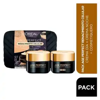 Linio Set anti arrugas renacimiento celular dia + noche + cosmetiquero dermo expertise oferta