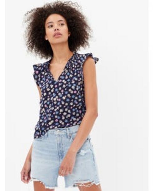 GAP Blusa cuello v vuelos mujer oferta