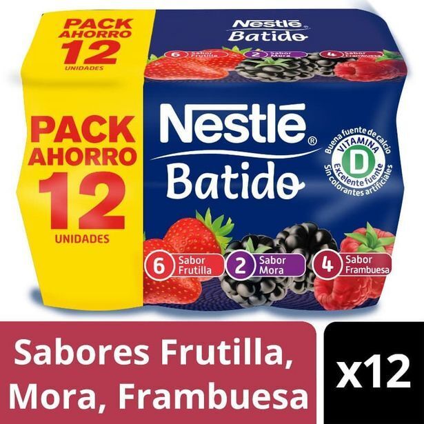 Super Bodega a Cuenta Pack yoghurt batido berries nestlé oferta