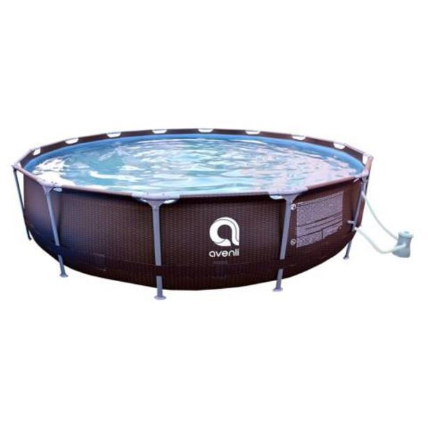 Linio Piscina redonda con filtro 10825l 84x427cm café oferta