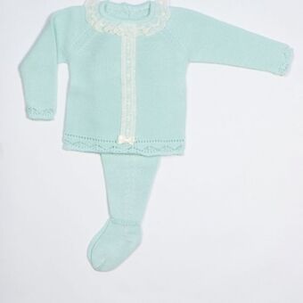 Falabella Maria baby conjunto chaleco manga larga + patitas algodón bebé niña oferta