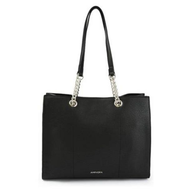 Linio Amphora cartera de hombro negra oferta