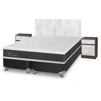 Linio Box spring ortopedic 2 plazas + muebles legno oferta
