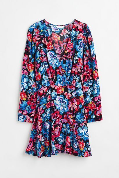H&M Vestido cruzado corto oferta