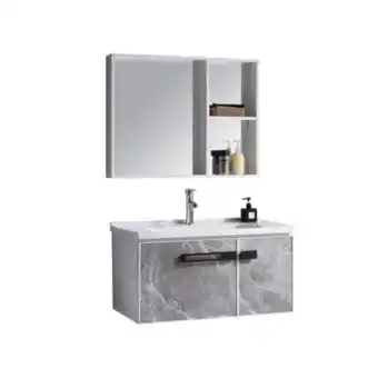 Linio Vanitorio lavamanos con griferia y mueble espejo blanco oferta