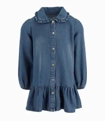 Limonada Blusa niña con vuelos denim celeste oferta
