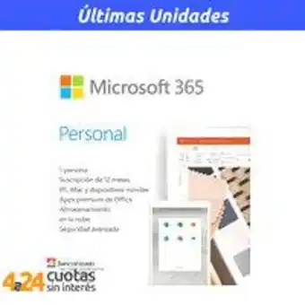 PC Factory Microsoft 365 personal: antes office 365 personal, 1 usuario, suscripción 12 meses, word, excel, power point, onedrive y más oferta