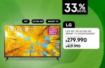 Tottus LED 50" 4K ULTRA HD SMART TV SOUQ7500PSF LG oferta